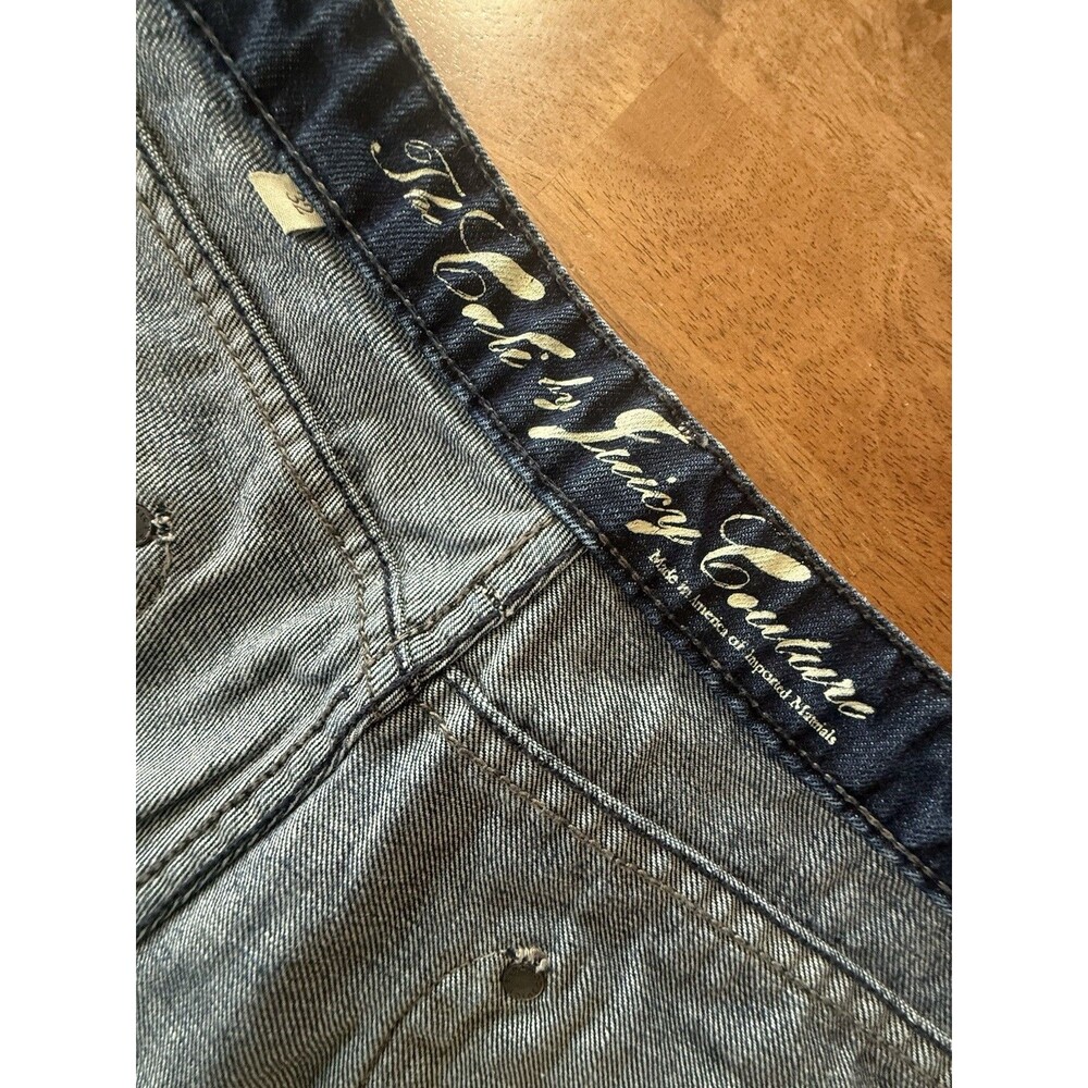Juicy Couture Vintage Shorts SZ 32 Blue Cut-Off Denim Heart Shaped Pockets USA - Picture 3 of 11